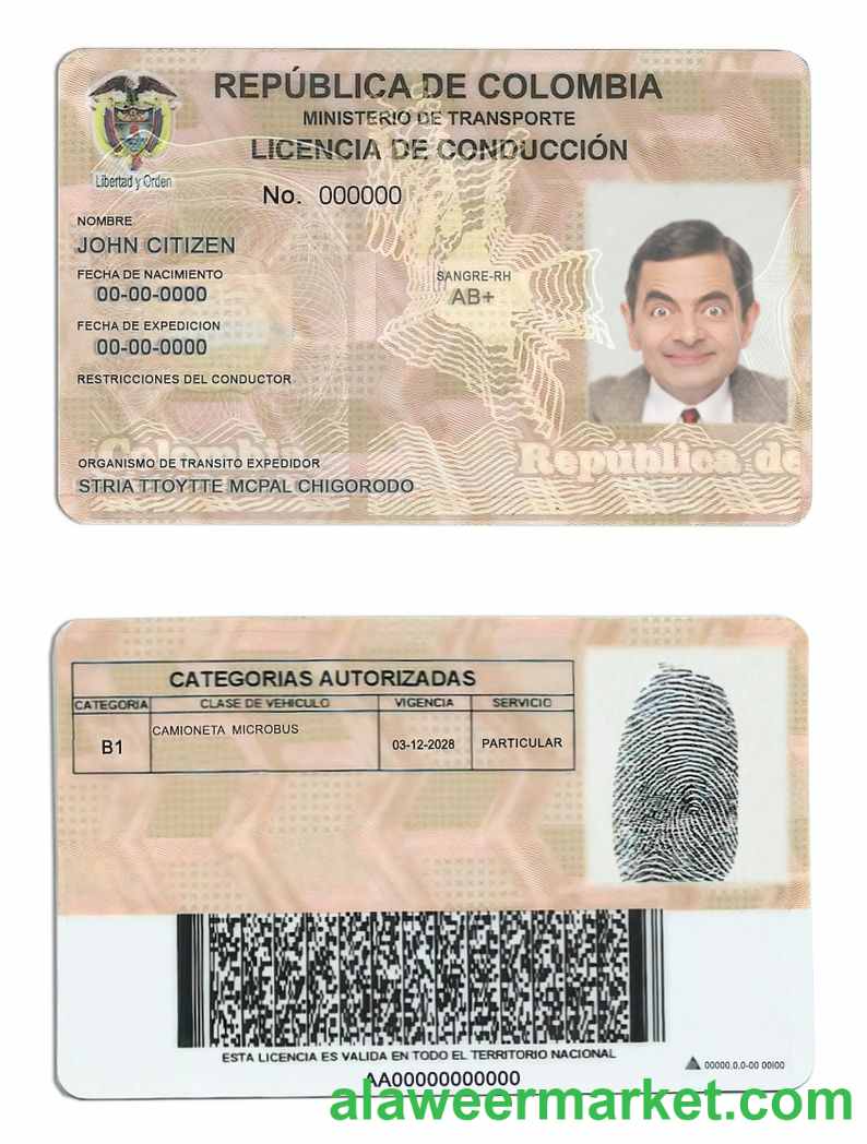 Colombia driving license